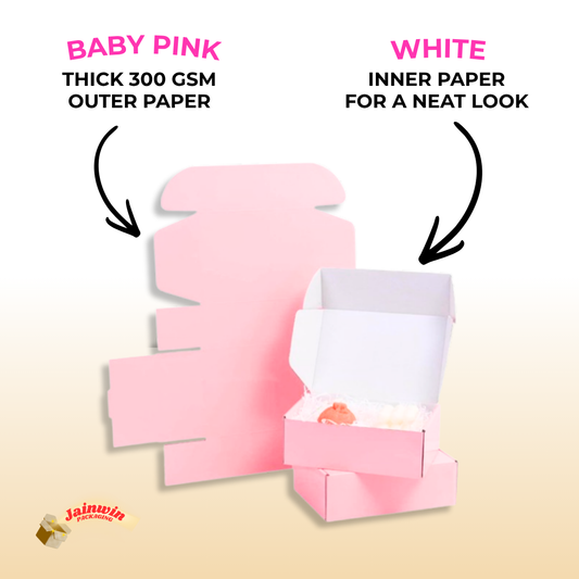 Pink Corrugated Boxes for Packaging |Cardboard Box for Packing | Shipping | Parcel | Courier Packing box | small business | Ecommerce (25, Pink)