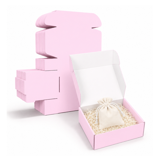 Pink Corrugated Boxes for Packaging |Cardboard Box for Packing | Shipping | Parcel | Courier Packing box | small business | Ecommerce (25, Pink)